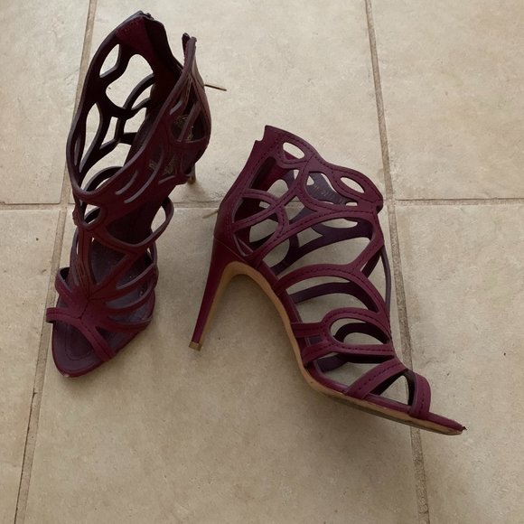 Christian Dior purple caged leather sandals heels - Picture 1 of 7